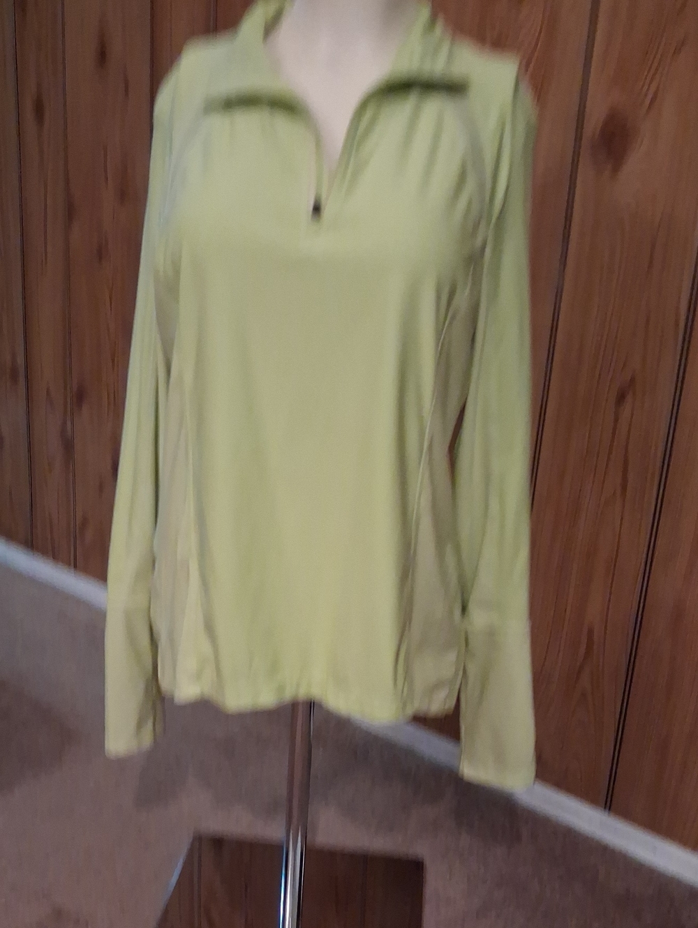 Malo Light Lime Quarter-Zip Pullover